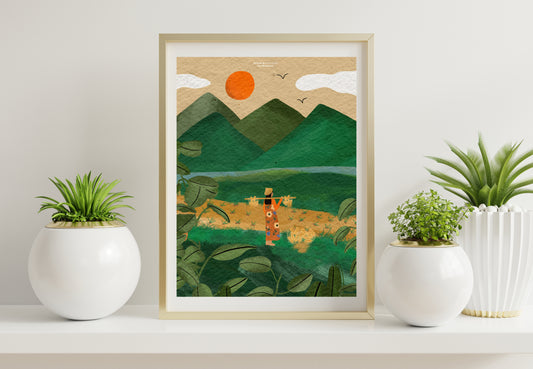 The Rice field - A4 PRINT