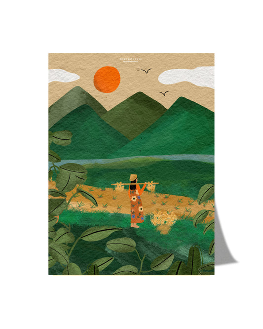 The Rice field - A4 PRINT