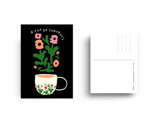 A Cup of Thoughts - Postcard A6