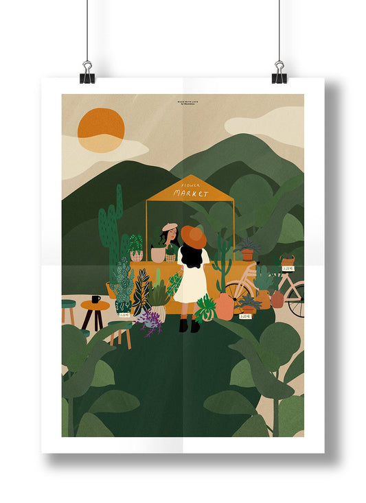Flower Market A3 PRINT