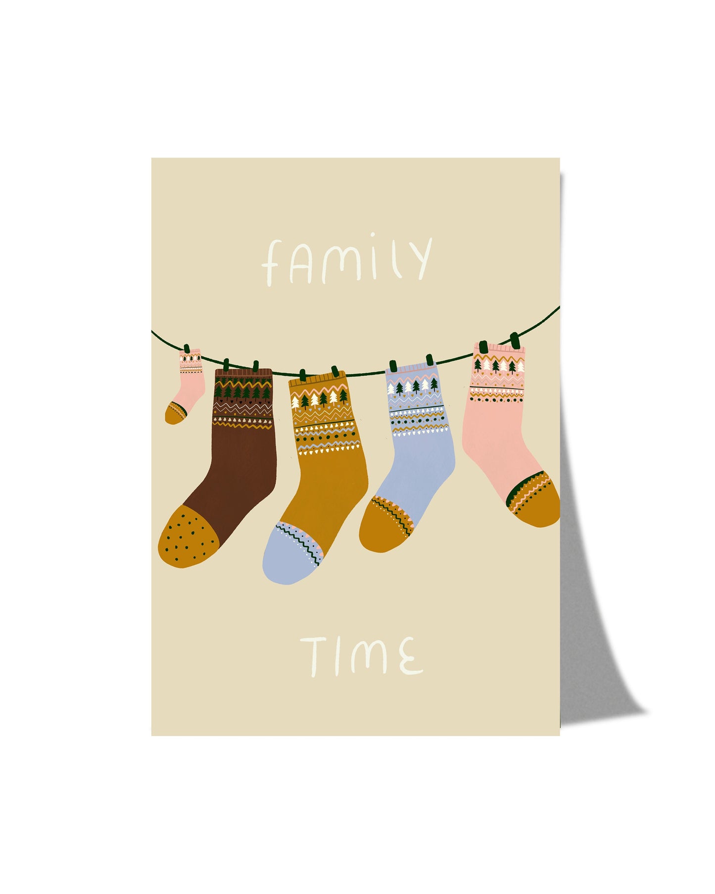 Family Time - Postcard A6 (Christmas Edition)