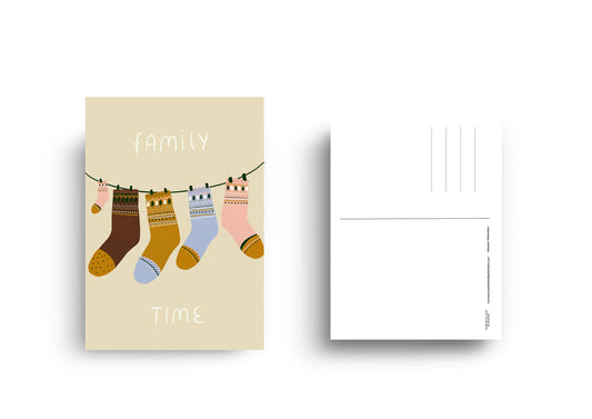 Family Time - Postcard A6 (Christmas Edition)