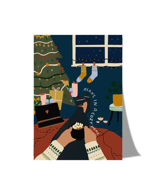 Cozy Home -  A4 PRINT  / A6 Postcard  (Christmas Edition)