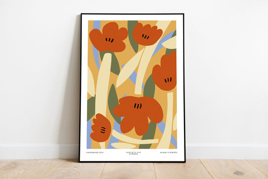 Akami Flower - FlORAL ABSTRACT PRINT A2/A3