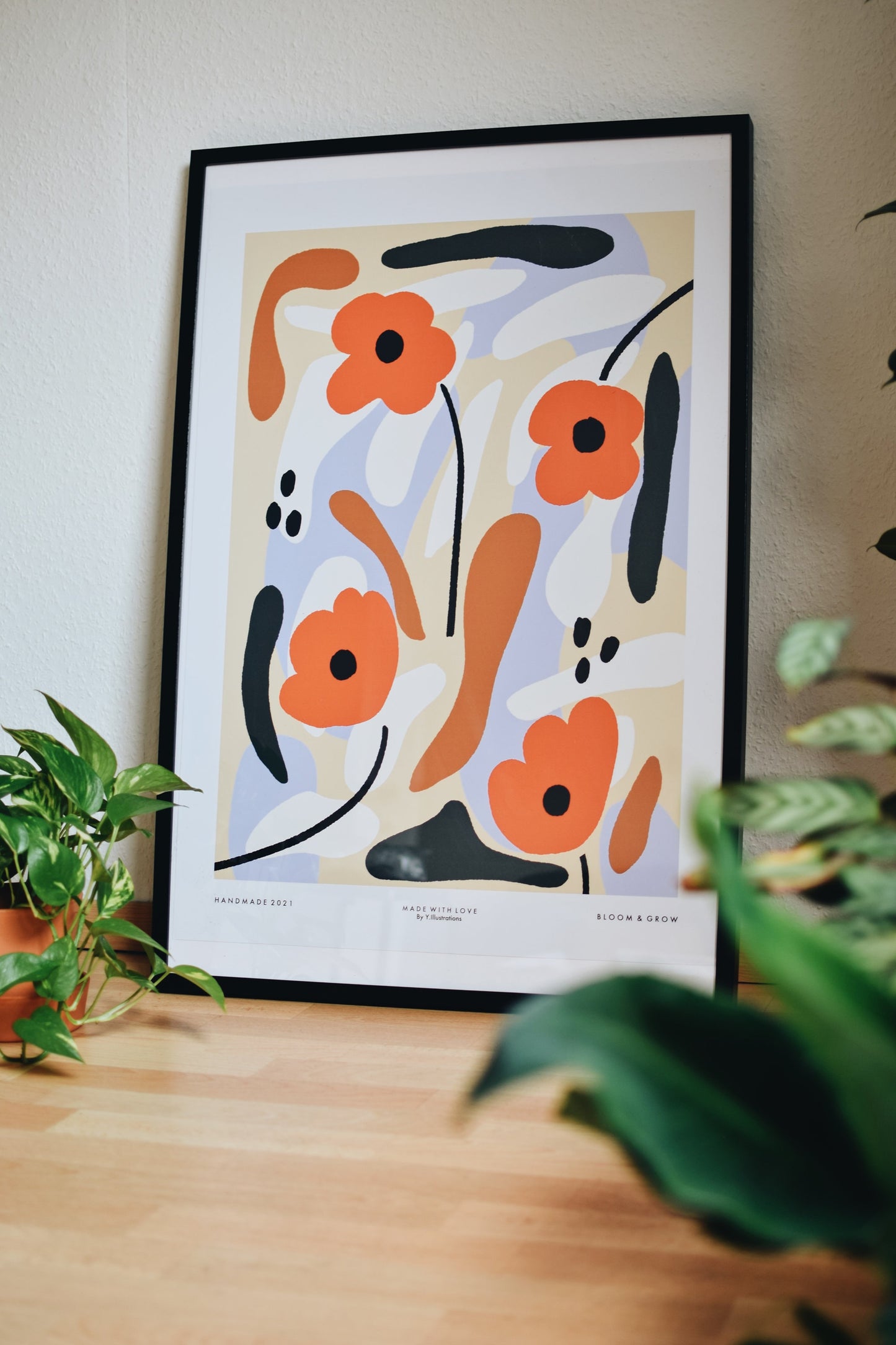 Akami Flower - FlORAL ABSTRACT PRINT A2/A3