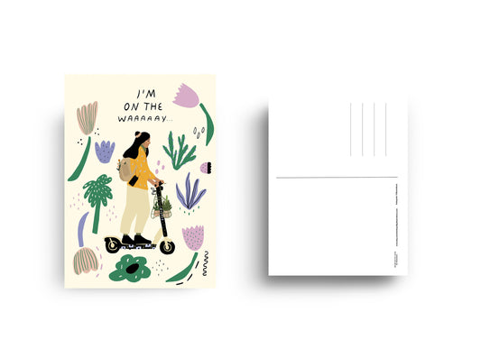 I'm on the waaaay! - Postcard A6