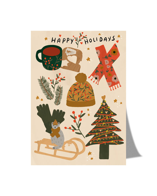 Happy Holidays - Postcard A6 (Christmas Edition)
